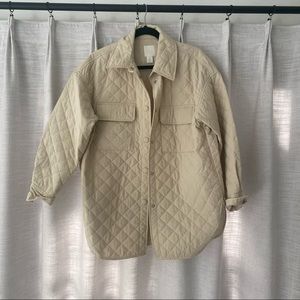 H&M Quilted Shacket Tan - New (never worn, no tags)